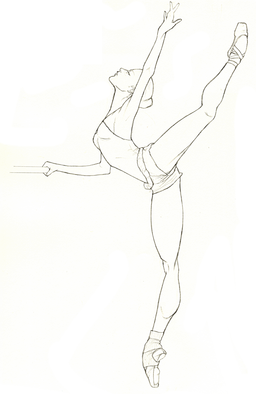 lovely class sketches on this random page. | Dancing drawings, Ballet
